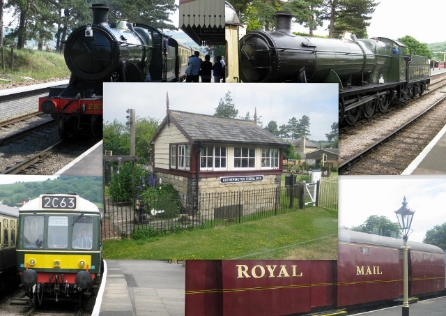 Plenty of restored trains, rolling stock and railway buildings